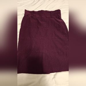 Eggplant purple, stretch pencil skirt size large